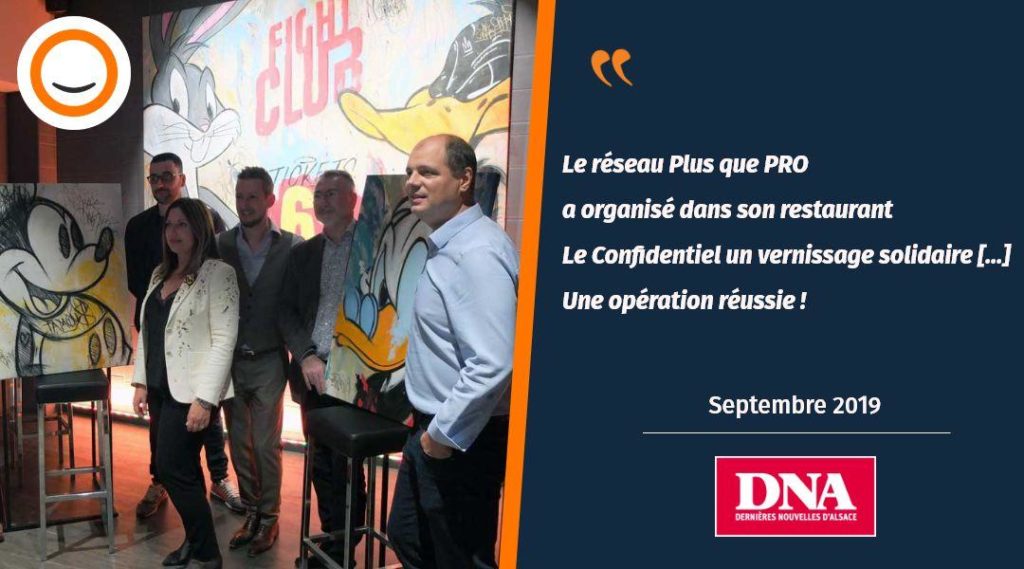 Les DNA relatent le vernissage solidaire organisé par Plus que pro